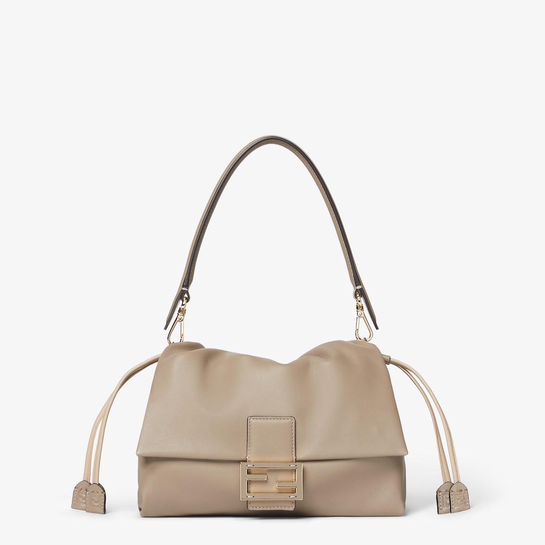 FENDI Mamma Baguette Medium Dove gray nappa leather bag - Image 1